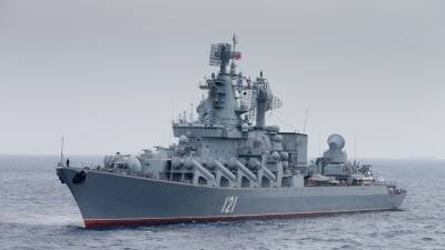 Крейсер «Москва» ЧФ выполнил артиллерийские стрельбы в ходе учений в Чёрном море
