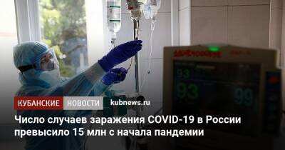 Число случаев заражения COVID-19 в России превысило 15 млн с начала пандемии