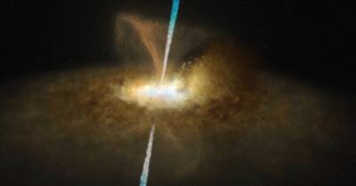 Астрономы обнаружили сверхмассивную черную дыру внутри космической пыли