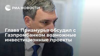 Губернатор Амурской области Орлов обсудил с Газпромбанком возможные инвестиционные проекты