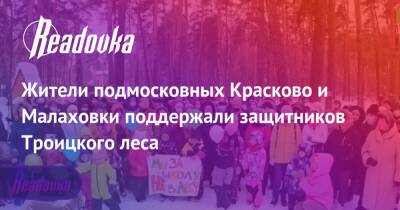 Жители подмосковных Красково и Малаховки поддержали защитников Троицкого леса