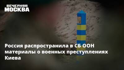 Россия распространила в СБ ООН материалы о военных преступлениях Киева