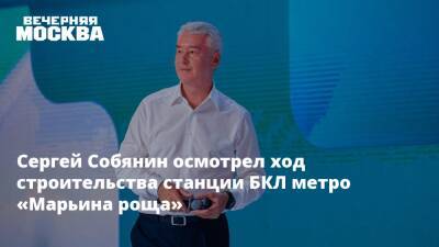Сергей Собянин осмотрел ход строительства станции БКЛ метро «Марьина роща»