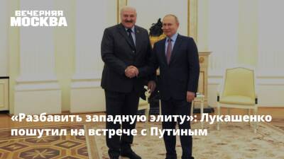 «Разбавить западную элиту»: Лукашенко пошутил на встрече с Путиным