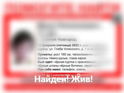 Пропавший в Нижнем Новгороде 11-летний мальчик найден живым