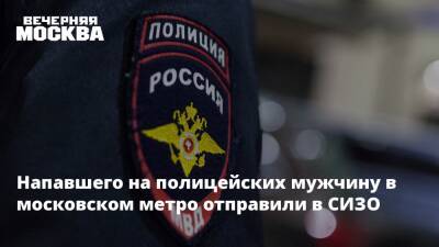 Напавшего на полицейских мужчину в московском метро отправили в СИЗО