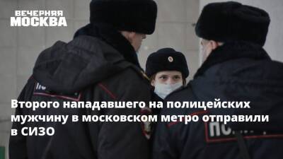 Второго нападавшего на полицейских мужчину в московском метро отправили в СИЗО