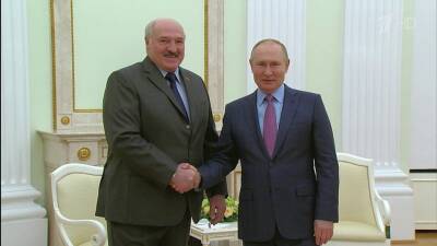 Обострение ситуации на юго-востоке Украины — одна из тем переговоров Владимира Путина и Александра Лукашенко в Кремле