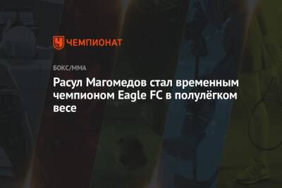 Расул Магомедов стал временным чемпионом Eagle FC в полулёгком весе