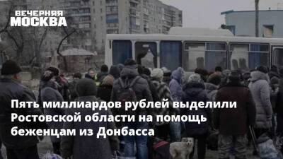 Пять миллиардов рублей выделили Ростовской области на помощь беженцам из Донбасса
