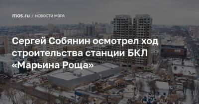 Сергей Собянин осмотрел ход строительства станции БКЛ «Марьина Роща»