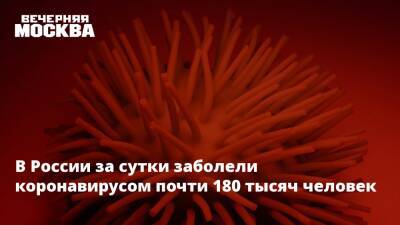 В России за сутки заболели коронавирусом почти 180 тысяч человек