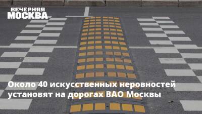 Около 40 искусственных неровностей установят на дорогах ВАО Москвы