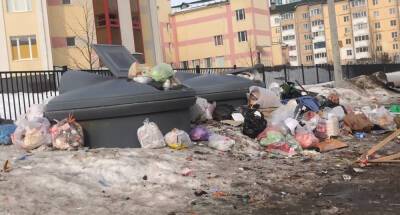 Рязанец сообщил, что у школы № 73 в Кальном две недели не вывозят мусор