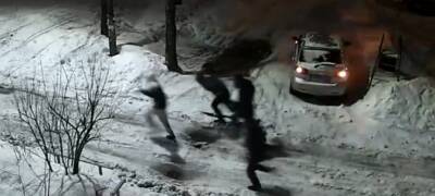 В Петрозаводске ночные вандалы пинали припаркованные автомобили (ВИДЕО)