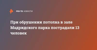 При обрушении потолка в зале Мадридского парка пострадали 13 человек