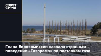 Глава Еврокомиссии назвала странным поведение «Газпрома» по поставкам газа
