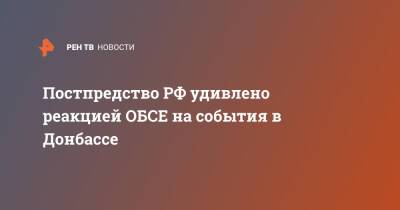 Постпредство РФ удивлено реакцией ОБСЕ на события в Донбассе