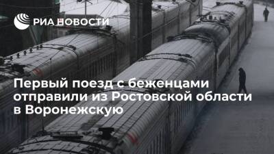 Первый поезд с беженцами из ДНР и ЛНР отправили из Ростовской области в Воронежскую
