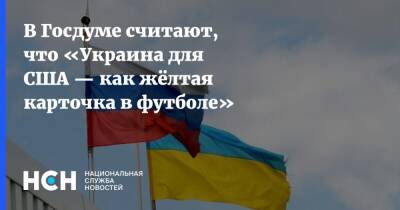 В Госдуме считают, что «Украина для США — как жёлтая карточка в футболе»