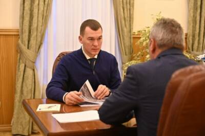 Михаил Дегтярев провел рабочую встречу с главой Хабаровского района