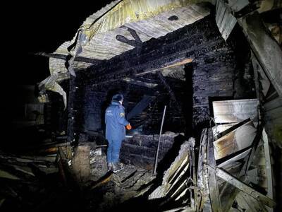 В Башкирии два человека погибли при возгорании бревенчатого дома