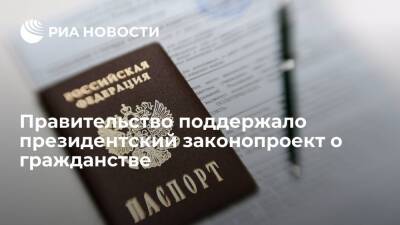 Правительство поддержало внесенный президентом законопроект "О гражданстве РФ"