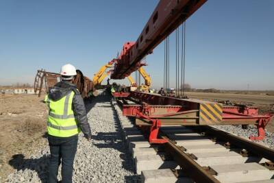 На железной дороге Барда-Агдам началось строительство станций (ФОТО/ВИДЕО)