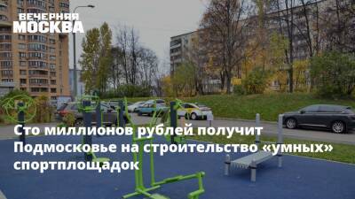 Сто миллионов рублей получит Подмосковье на строительство «умных» спортплощадок