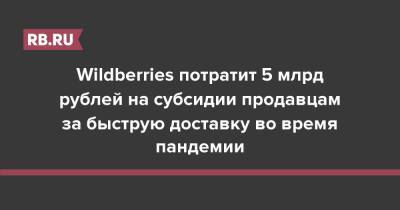 Wildberries потратит 5 млрд рублей на субсидии продавцам за быструю доставку во время пандемии
