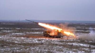 Украинские артиллеристы провели стрельбы из РСЗО «Ураган» не далеко от Крыма