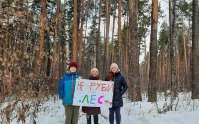 Жители Екатеринбурга вышли на защиту леса, на месте которого хотят построить многоэтажки