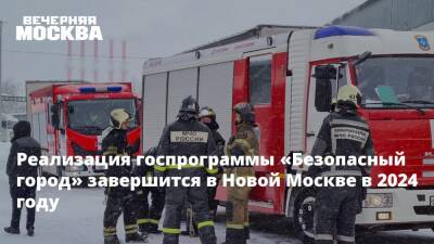 Реализация госпрограммы «Безопасный город» завершится в Новой Москве в 2024 году