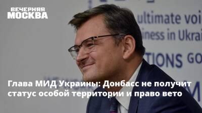 Глава МИД Украины: Донбасс не получит статус особой территории и право вето