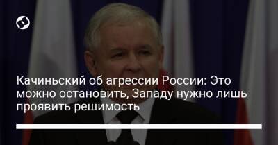 Качиньский об агрессии России: Это можно остановить, Западу нужно лишь проявить решимость