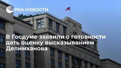Депутат Пискарев: в Госдуме могут дать оценку высказываниям Делимханова в случае обращения