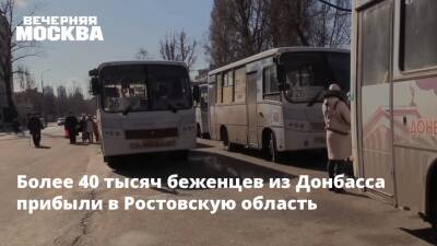 Более 40 тысяч беженцев из Донбасса прибыли в Ростовскую область
