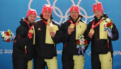 Германия выиграла золото Олимпиады по бобслею в мужской четверке