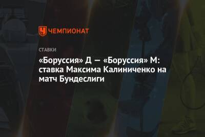 «Боруссия» Д — «Боруссия» М: ставка Максима Калиниченко на матч Бундеслиги