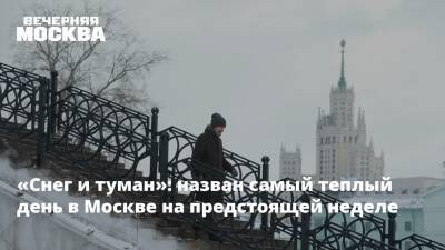 «Снег и туман»: назван самый теплый день в Москве на предстоящей неделе