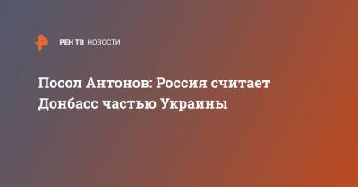 Посол Антонов: Россия считает Донбасс частью Украины