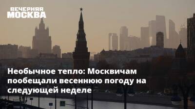 Необычное тепло: Москвичам пообещали весеннюю погоду на следующей неделе