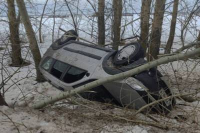 В Воронежской области 69-летний пассажир «Лады Ларгус» погиб после опрокидывания машины в кювет