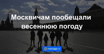 Москвичам пообещали весеннюю погоду