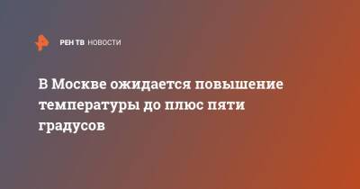 Евгений Тишковец - В Москве ожидается повышение температуры до плюс пяти градусов - ren.tv - Москва - Россия