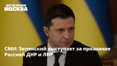 СМИ: Зеленский выступает за признание Россией ДНР и ЛНР