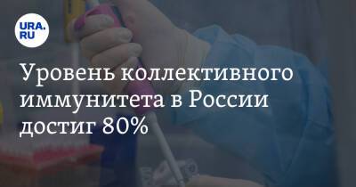 Уровень коллективного иммунитета в России достиг 80%