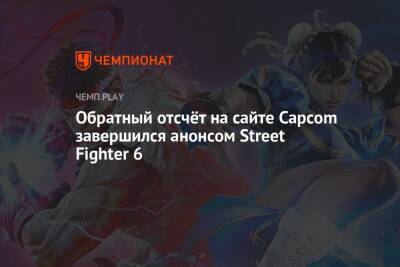 Обратный отсчёт на сайте Capcom завершился анонсом Street Fighter 6