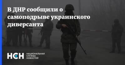 В ДНР сообщили о самоподрыве украинского диверсанта