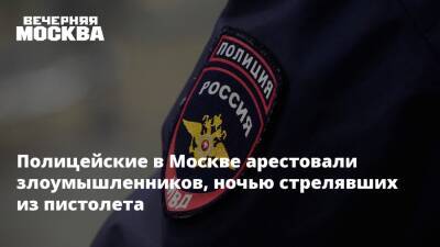Полицейские в Москве арестовали злоумышленников, ночью стрелявших из пистолета